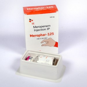 MEROPHAR  125=Meropenam  125mg (Injection)  Ampoule (antibiotic)