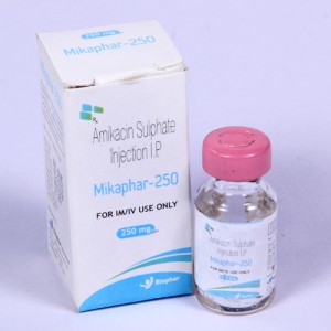 MIKAPHAR-250=Amikacin 250mg(Injection) 1's ampoule (anti-biotic)