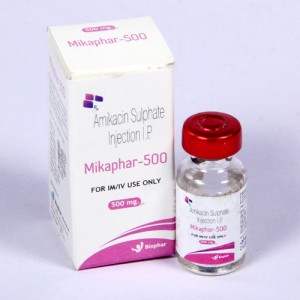 MIKAPHAR-500=Amikacin 500mg(Injection) 1's ampoule (anti-biotic)