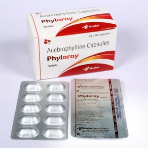 PHYLOROY=Acebrophylline 100mg (Capsules) 10X10 Alu-Alu (